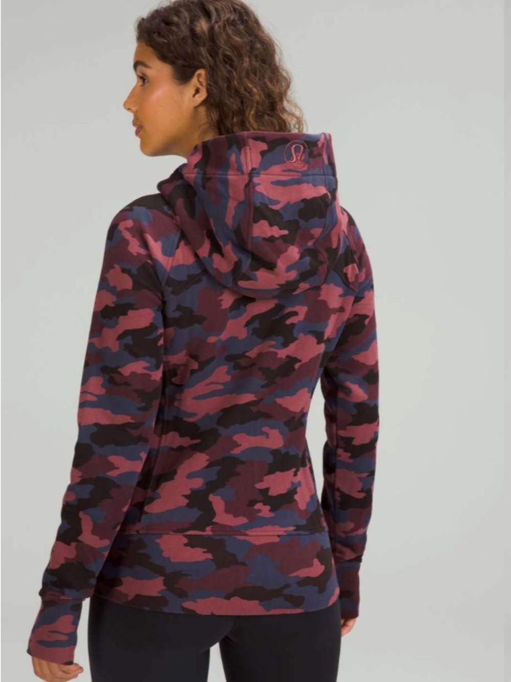lululemon athletica Women's Plum & Navy Camo Hooded Pullover
